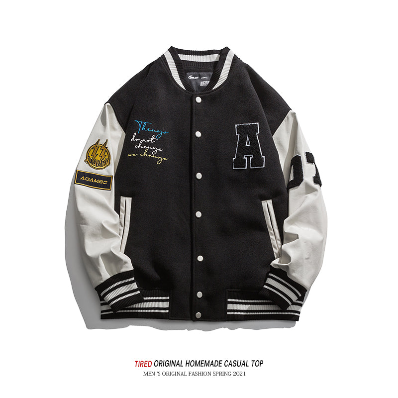Letterman Jacket Outfit Senior Jackets Varsity Baseball Coat Baseball Uniform Men Spring Autumn Men's and Women's Tops