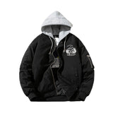 Varsity Jacket Embroidered Flight Suit Coat Stand Collar Jacket