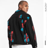 Spray Painted Jacket Men's Spring and Autumn Clothing Leisure Loose Jacket