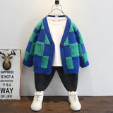 Toddler Boys Sweater Boys' Knitted Sweater Cardigan Children Spring and Autumn