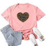 Boy Mama T Shirts Bengal Mama Leopard Print Heart Printing T-shirt