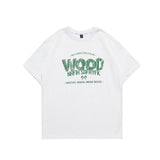 Men T Shirt Summer Casual Tops Men's Clothes Summer Wear Retro Short Sleeve American Casual Loose Letter Print T-shirt