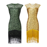 The Great Gatsby Daisy Dress Women's Sexy Dress Fashion plus Size Pure Color Sequins