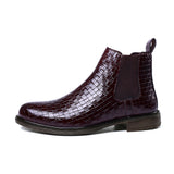 Indo Western Shoes Heavy Industry Woven Surface High-Top Men's Shoes Elastic Sleeve Chelsea Boots