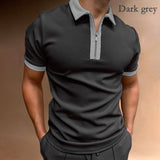 Polo Shirts Short Sleeve Color Matching Top