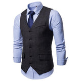 Tuxedo Vests Men Suit Vest Vest Suit Men's plus Size Men's Fashion Single Row Vest