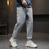 Men Trousers Straight-Leg Pants Loose Printed Men's Pants