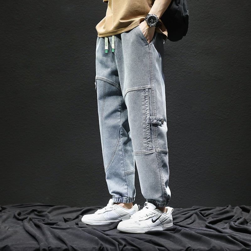 Men Cargo Pants Spring Overalls Men's Loose Casual Pants