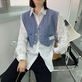 Preppy Aesthetic Outfits Vest Spring Short Vest