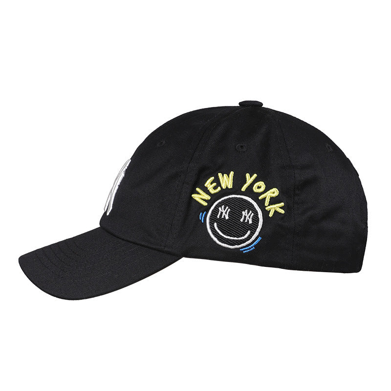 La 59fifty Hats MLB Baseball Cap Smiley Graffiti NY Embroidered Peaked Cap