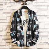 Men's Shirts Printed Large Size Long Sleeve Shirt