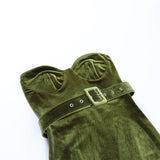 Emily Ratajkowski Dress Sexy Belt Suede Temperament Dress