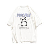 Cartoon Panda Couple Loose Short-Sleeved T-shirt Summer Cotton Half-Sleeve T-shirt Top