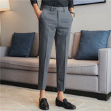 Men Trousers Ice Silk Drape Men Small Suit Pants