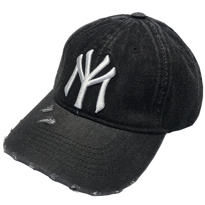 La 59fifty Hats Letter Baseball Cap Female Cowboy Hat Soft Peaked Cap