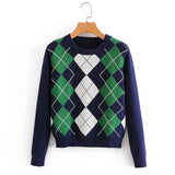 Preppy Aesthetic Outfits Knitwear Women's Autumn and Winter round Neck Long Sleeve Top