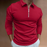 Polo Shirts Striped Long Sleeve Men's Polo Shirt