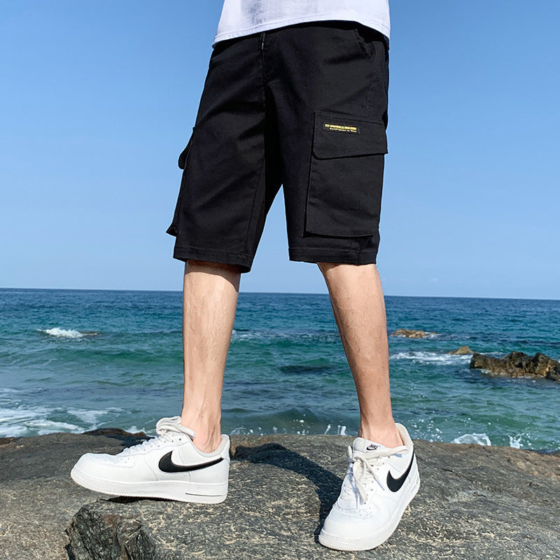 Men Shorts Men's Summer Pure Cotton Beach Sports Leisure Summer