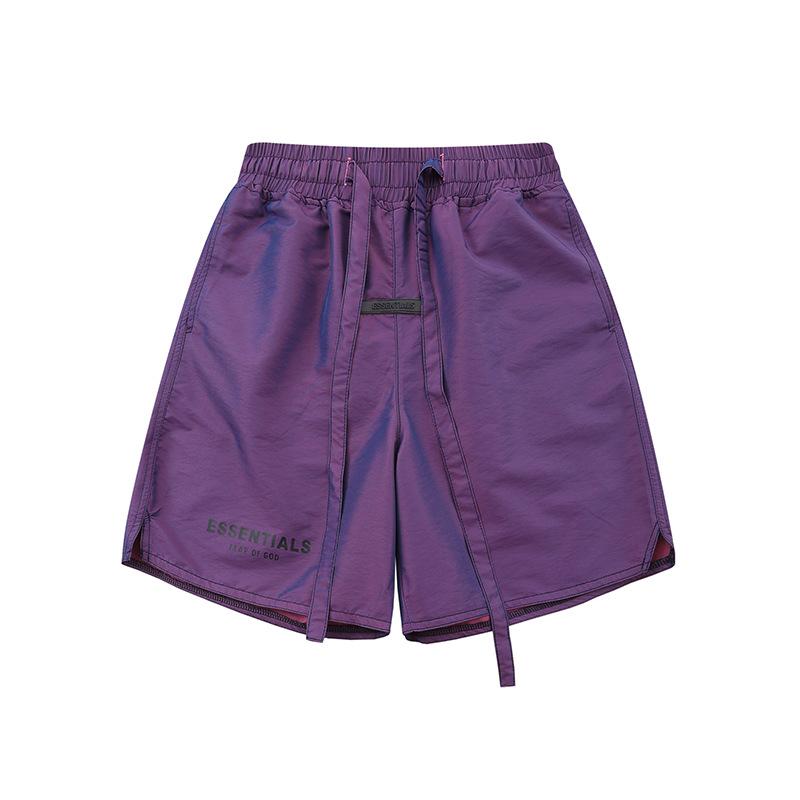 Fog Essentials Shorts High Street Fog Fear Of God Double Line Essentials Colorful Drawstring Shorts Men's and Women's Fifth Pants