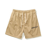 Fog Short Men's Hip Hop FG Double Line Mesh Shorts Drawstring Breathable and Loose Fear Of God