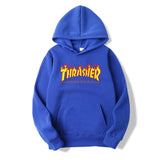 Thrasher Hoodie Men Brushed Hoody Solid Color Hoodie