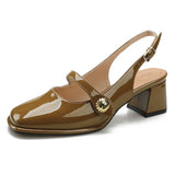 Nude Block Heel Sandals