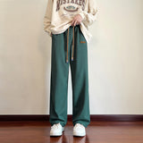 Men Sweatpants Waffle Sweatpants Drape Wide Leg Loose Casual