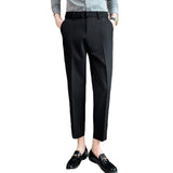 Men Trousers Embroidered Slacks