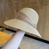Straw Hat Foldable Straw Hat Women's Summer Beach Vacation Sun Hat