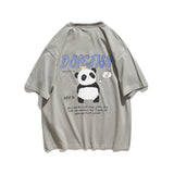 Cartoon Panda Couple Loose Short-Sleeved T-shirt Summer Cotton Half-Sleeve T-shirt Top