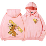 Tom and Jerry Hoodie Hooded Loose Autumn Winter Sweater Men's Jacket