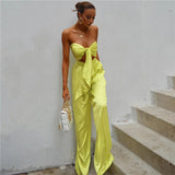 Women Top & Skirt 2 Piece Set Summer Wide-Leg Pants Casual Suit