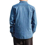 Denim Shirts Men's Long Sleeve Loose Casual Spring and Autumn Coat