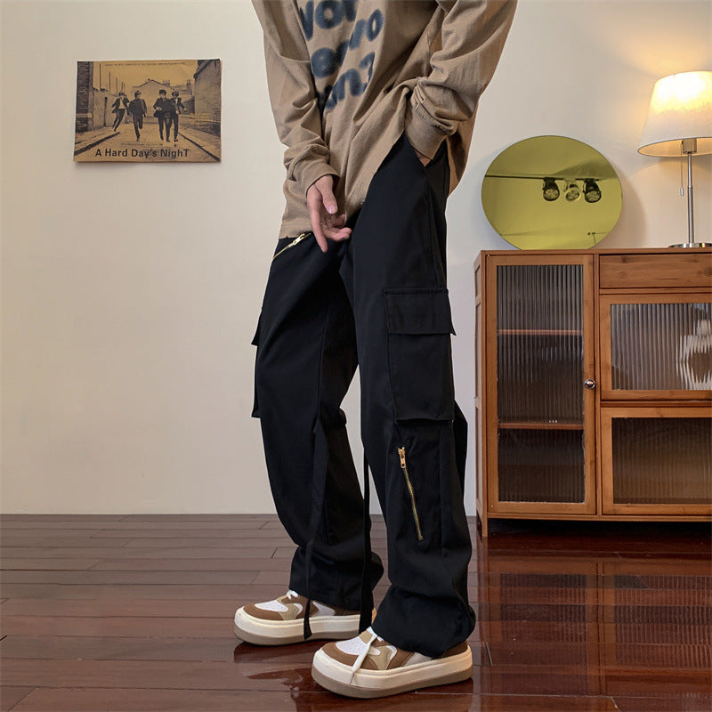 Men Cargo Pants Spring and Autumn Loose Cargo Casual Trousers