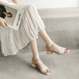 Nude Wide Fit Block Heels Sandals