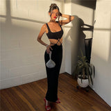 Music Festivals Rave Outfits Dress Backless Slim Fit Sheath Dress
