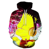 The Simpsons Hoodie 3D Digital Printing Men Hooded Long Sleeve Sweater
