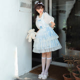 Gothic Lolita Harajuku Style Clothing Lolita Dress JSK Summer Cute Princess Dress Chiffon