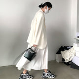 Black and White Dress French Style V-neck Loose Multicolor Suspender Dress