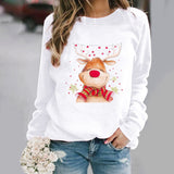 Black Christmas Sweater Christmas Pattern round Neck Sweater for Women