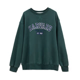 Diana Harvard Sweatshirt Letter Embroidery Velvet Padded Thickened Sweater