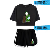 Dreamwastaken Men's Novelty Hoodies Dream Merch Shirt Printed Sexy Navel Exposed T-shirt Shorts Set
