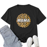 Boy Mama T Shirt Leopard Mama Pattern Printed T-shirt