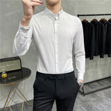 Men Shirt Plaid Long Sleeve Shirt