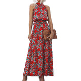 Beth Dutton Bohemian Dress Summer Spring Midi Dresses Summer Waist-Controlled Lace-up Long Dress