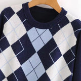 Preppy Aesthetic Outfits Knitwear Women's Autumn and Winter round Neck Long Sleeve Top