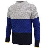 Men's Sweater Pullover Multicolor Stand Collar Sweater