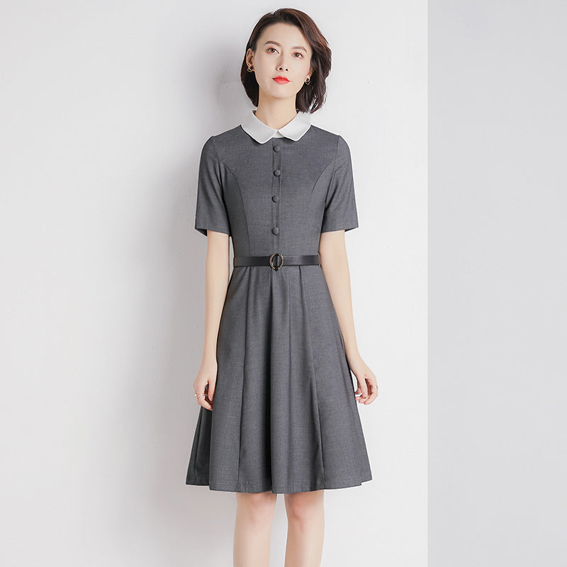 Work Dresses for Teachers Business Wear Dress Summer Short Sleeve
