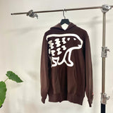 Human Made Hoodie Polar Bear Velvet Padded Hooded Sweatshirt Loose Couple