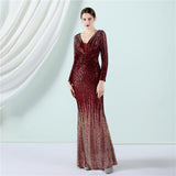 Sequin Evening Dress Long Sequins Dress